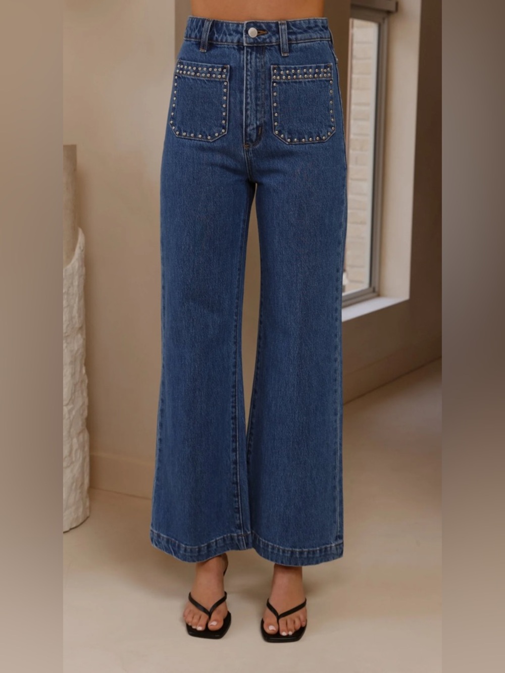 ROLLA’S Sailor High Rise Wide Leg Dazzler Jeans, R52J68, Ashley Blue, sz 26